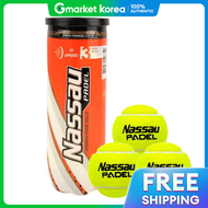 Nassau Padel Ball 3-Pack (3Y) Padel 3 Set World Padel Federation Certified Ball High-Quality Needle