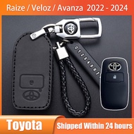 For Toyota Raize 2022 - 2024 Veloz 2022 - 2024 Avanza 2022 - 2024 Keyless Key Case Cover Leather Key