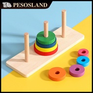 8 Layer Tower Of Hanoi 8 Rings Building Blocks of Hanoi Tower Wooden Hanoi Tower For Children