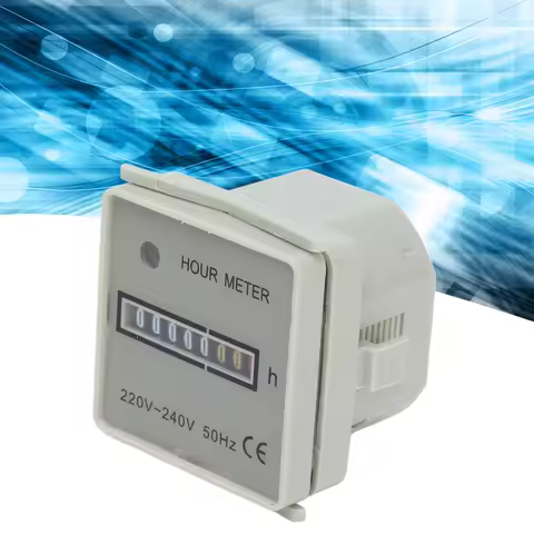 Hour Meter Mechanical Hour Counter Industrial Timer with Indicator HM‑2/UWZ48 0.3W Hour ​Meter Count