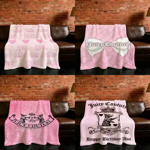 Fashion Trend J-Juicy C-Couture-ES Blanket Flannel Warm Soft Throw Blanket For Room Sofa Childish Bi