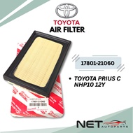 TOYOTA ENGINE AIR FILTER PRIUS C NHP10 12Y (17801-21060)