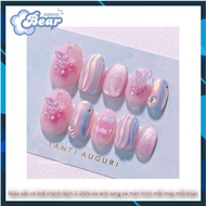 B89 Nailbox pink with charm and cat eye