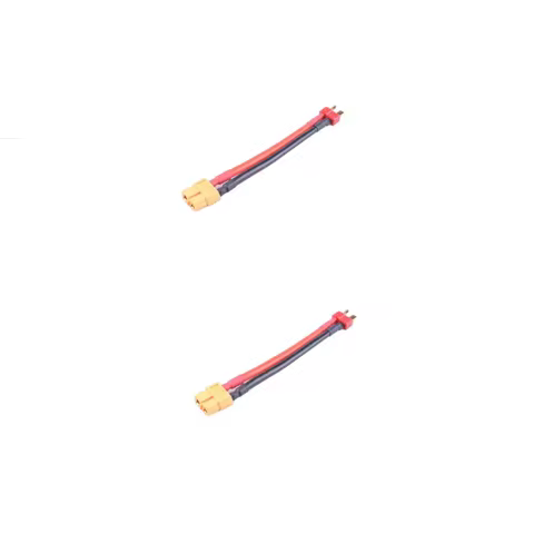 2 Pcs XT60 Female to T Dean Male Plug Conversion Connector with 12 AWG 100mm silicon cable