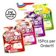 15pcs Korean Konjac Dolphin Jelly 18% Drinkable Juice *HALAL*