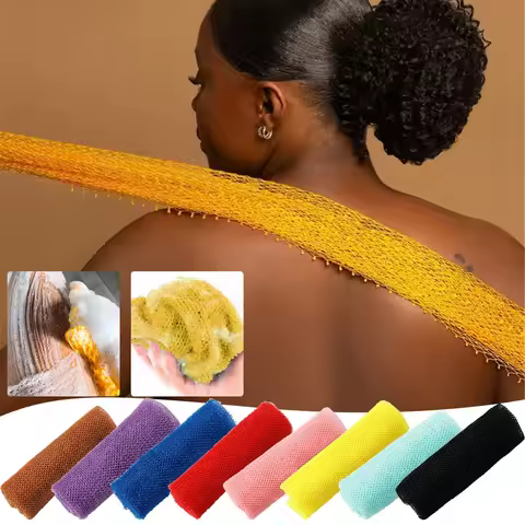 1PC African Net Bath Sponge Washcloth Reusable Long Bath Ball Net Sponge Exfoliating Net Skin Care B