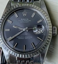 ROLEX  勞力士 1603 DATEJUST WIDE BOY GREY GHOST DIAL SIGMA 銀灰 連出世紙 Rare