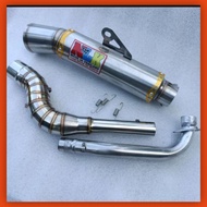 1set big elbow titanium burn+Nlk Pipe canister 51mm open specs exhaust Pipe for Wave 125 Xrm 110/125 Wave 100/110/115 Rs125 Furry 125 Smash 115 Rusi100/10 Daeng Pipe Daeng sai4 Aun Pipe Nlk Pipe Cha Rama Pipe Creed