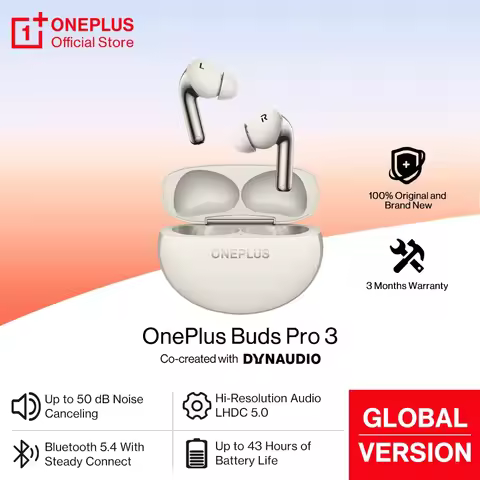 New OnePlus Buds Pro 3 Global Version TWS Bluetooth Earphone 50dB Noise Canceling Spatial Audio for