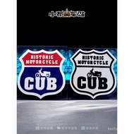 New Product BUBU Little cloth car sticker Imitation North American road sign suitable for Honda Cub 
