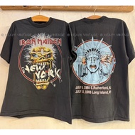 IRON MAIDEN NEW YORK '98 Tour tag HANES USA Bio Washed vintage shirt Rock Band heavy