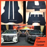 Toyota Alphard Vellfire 10 20 30 40 estima agh30 floor mat carpet 2015-2024 anh20 leathersoft carpet