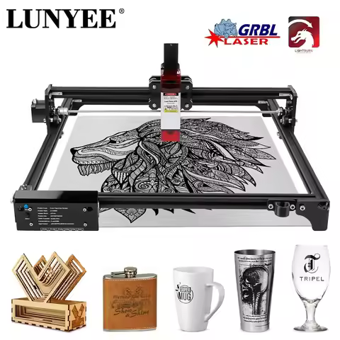 80W Powerful Laser Engraver 32 bit GRBL Controller 400x400mm Size 10W Laser Engraving Machine 450±5n