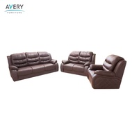 Avery - SOFA ZANETHA 321 DARK BROWN - Sofa Set Tebal / Sofa Keluarga Minimalis