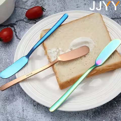 Butter Knife Cheese Cutter with Hole Stainless Steel Cheese Dessert Knife Cream Wipe Cream Bread Jam