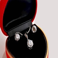 Set Perak Emas Putih ASLI - WG Set 005 + Free Velvet Box