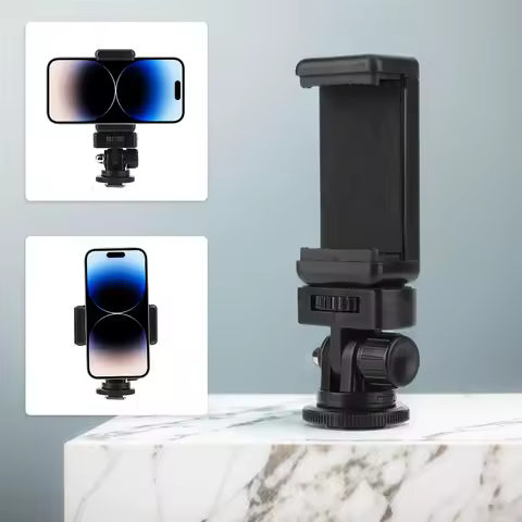 Camera Hot Shoe Phone Holder W / Cold Shoe Mount Universal Phone Tripod Mount Smartphone Clip for Ca