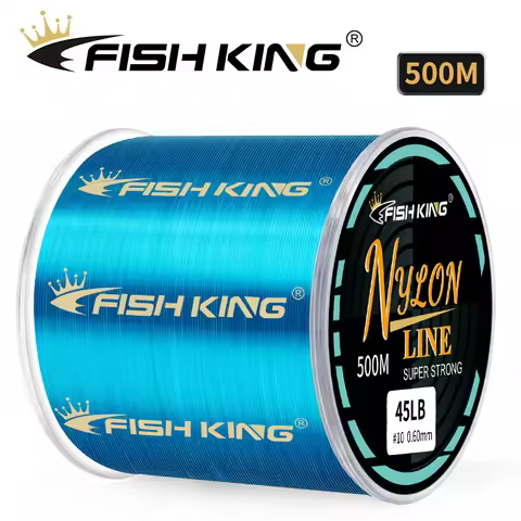 FISH KING 500M Monofilament Line 4.13-34.32LB Super Strong Nylon Fishing Line Leader Line Sinking Li