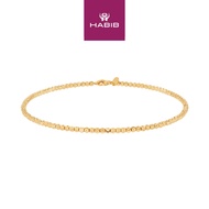 HABIB Oro Italia 916 Yellow Gold Anklet GA60281023(25Y)