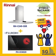 FUJIOH X RINNAI COMBO [FH-IC6020 Fujioh Induction Hob 6020 and RH-C249-SSR Rinnai Chimney Hood]