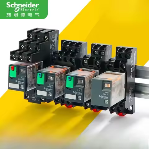Schneider Electric Small Intermediate Relay RXM2LB2BD with 11 14 8 Pins 5A LED Light DC 24V 12V AC 2