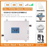 Tri-Band Signal Repeater LTE 3G 4G 5G Cell Phone Booster