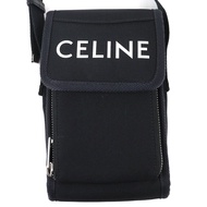 成色極佳 △ CELINE 10K032EIY TREKKING FLAP PHONE 徒步翻蓋手機包，帶Logo標誌，黑色，帶盒子和防塵袋，意大利製造，男女通用