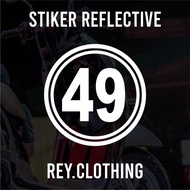 CUTTING STICKER NUMBER 49 WHITE - CLOTHINGREY