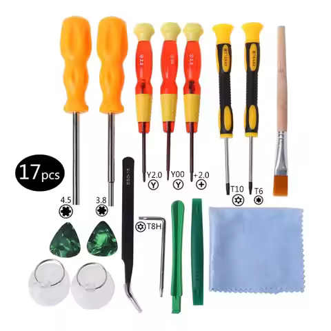 17 in 1 Screwdriver Game Bit Repair Tool Kit Full Security for Nintendo Switch JoyCon Wii NES SNES D