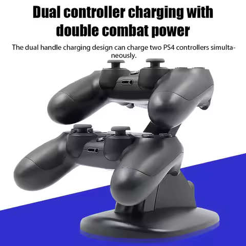 Controller Charger Dock LED Dual USB PS4 Charging Stand Station Cradle for Sony Playstation 4 PS4 / 