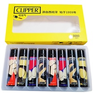 ♥Clipper Lighter Nylon 8pcs With Gift Box Butane Torch Lighter Smoking Gadgets Cigarette Accessr2JO