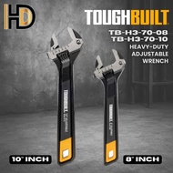 TOUGHBUILT Heavy Duty Adjustable Wrench / 2 Option / 8" + 10" INCH / TOUGHBUILT Adjustable Wrench / 