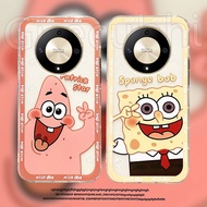 Case Honor X9b X6a X9a X8a X7a X8 X7 5G New 2023 Cute Cartoon Sponge Bob Patrick Star Pattern Transparent Silicone Soft Phone Casing Honor X9b 5G 2023 Case Cover