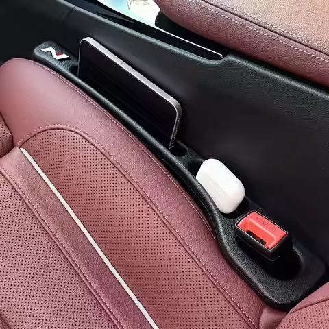 2PCS N Logo For Hyundai I30 I20 Sonata Accent Tucson Elantra Veloster Kona Tucson Azera Seat Gap Lea