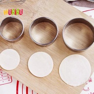 [Eighth] 3 size Stainless Steel Round Dumplings Wrappers Molds Cutter Maker Tools Cookie [Preferred]