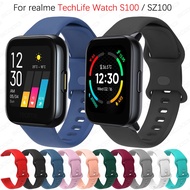 Silicone Watch Band Strap For realme TechLife Watch S100 / SZ100 Realme watch Replacement Wrist Bracelets
