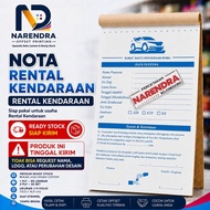 Ready-to-Use Car Rental Notes | Car and Motorcycle Rental Receipt | NCR 2-Ply Rental Agreement Lette