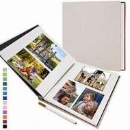 อัลบั้มรูปภาพผ้าลินิน แบบติดเอง อัลบั้มสแครปบุ๊ก สำหรับรูปภาพขนาด 2x3 4x6 5x7 8x10 10x12 อัลบั้มสแคร
