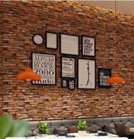 河田生活 - 3D牆貼DIY家居裝飾 歐式石材 紅磚 防水門 貼牆壁紙 紅磚色-2 張