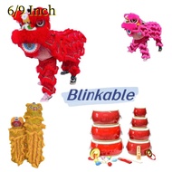 Blinkable 6/9 inch Children's Lion Dance Props Xingshi  Lion PerformanceKindergarten Lion Dance Lion's Head Set Toys-Lion Dance