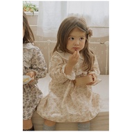 「สินค้าลิขสิทธิ์แท้」IRIS KIDS Flo series 26ss IKD260230 Bella Bloom Kids Dress สไตส์เกาหลี ชุดเดรสเด
