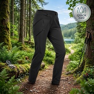 Women's Long Hiking Pants Model MH500 (Black) QUECHUA