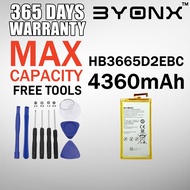 BYONX Battery Bateri HB3665D2EBC for Huawei P8 Max (4360mAh)
