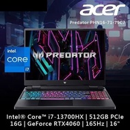 GeForce RTX™ 4060★13代處理器 ACER Predator PHN16-71-79C7 黑 16吋