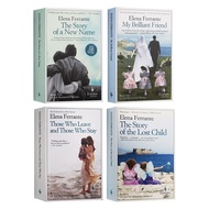 4ชิ้น HBO นวนิยายเนเปิลส์เพื่อนที่ยอดเยี่ยมของฉัน Elena Ferrante ต้นฉบับภาษาอังกฤษหนังสือนิยายวรรณกร