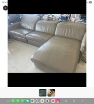 真皮L型沙發 Sofa  二手梳化 意大利梳化名牌原價四萬港幣