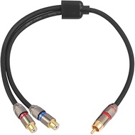 YABEDA RCA Y Splitter Cable,Gold Plated Dual RCA Female to RCA Male (1 Male to 2 Female) Stereo Audi