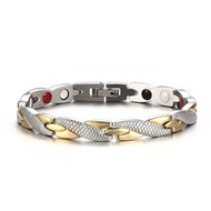 Magnetic Therapy Stainless Steel Silver Gold Black Bangle Wristband Men's Fashion Jewelry Bracelet