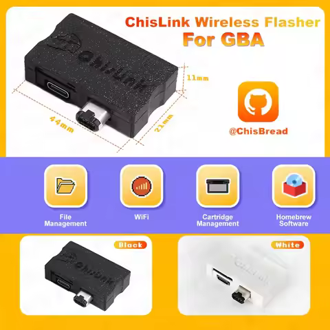 ChisLink Wireless Programmer For GBA/GBA SP/Analogue Pocket Support 2.4GHz WiFi NES Emulator ChisLin
