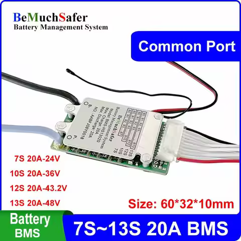 7S 10S 12S 13S 20A BMS Common Port With On/Off Switch Temperature Sensor 7S20A 10S20A 12S20A 13S20A 